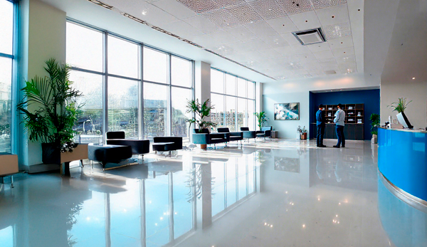 Piso pintado com tinta ep�xi de alto brilho